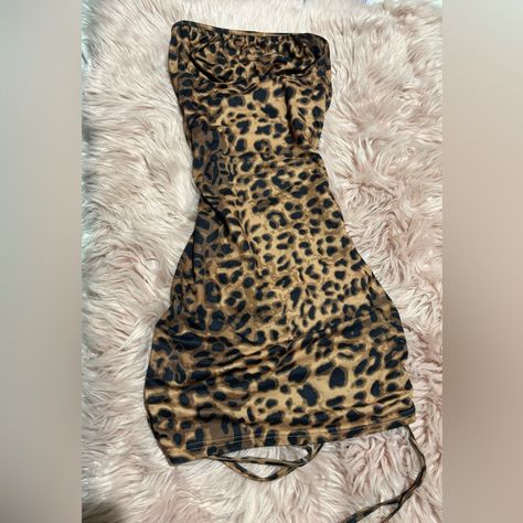 Never Worn Leopard Print Mini Dress, 2000 Fashion, Cheetah Dress, Fasion Outfits, Cheetah Print Dress, Fashion Vocabulary, Tube Top Dress, 2000s Fashion Outfits, Fashion Inspiration Design