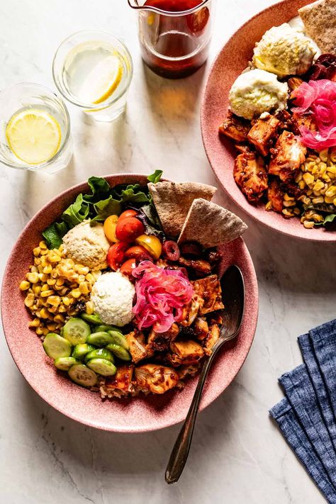 CAVA Bowl Recipe Crazy Feta Cava Recipe, Homemade Cava Bowls, Cava Recipes, Cava Recipe, Cava Bowl Recipe, Copycat Cava, Harissa Vinaigrette, Harissa Honey Chicken, Cava Bowl