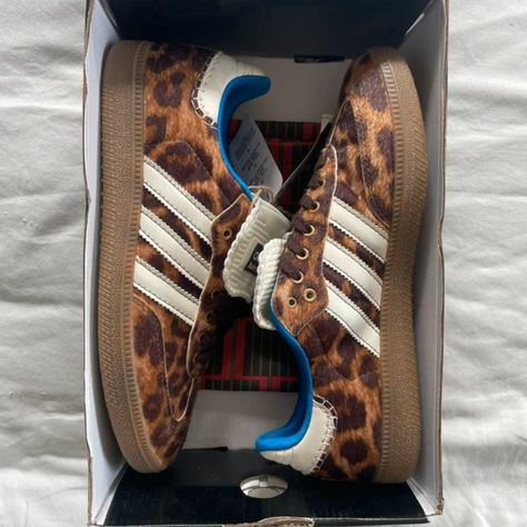 Brand New With Tags,No Box. Never Worn Leopard Adidas, Leopard Print Adidas, Adidas Wales Bonner, Cheetah Clothes, Adidas Brown, Fall Sneakers, Leopard Print Sneakers, Leopard Sneakers, Leopard Print Shoes