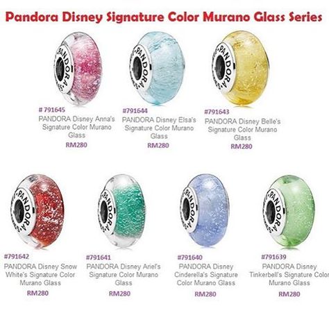 Disney Signatures, Pandora Murano, Pandora Inspiration, Pandora Disney, Pandora Charms, Murano Glass, Charms, Beads, Disney