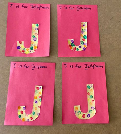 Finger paint jellybeans J Is For Jellybean, Letter J Art For Toddlers, J Crafts For Toddlers, J Is For Craft, Letter J Crafts For Toddlers, Letter J Preschool Activities, J Crafts For Preschoolers, Letter J Activity, Letter J Preschool