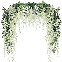 Check this out! Midsummer Nights Dream Wedding, Diy Flower Wall, Wedding Arches Outdoors, Wisteria Vine, Vine Garland, Vine Decoration, Whimsical Bedroom, Wedding Drawing, White Wisteria