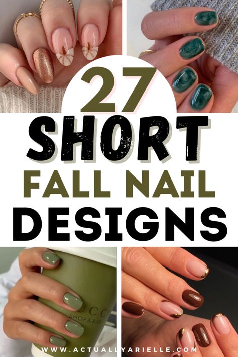 four images of short fall nail designs Thanksgiving Nails 2023 Trends, Short Nails Trendy 2023, Sns November Nails, Short Almond Nails Designs Fall 2023, Classy Thanksgiving Nails Short, Fall Nails 2023 Trends Short, Fall Nails 2023 Simple, Gel Nails Ideas Short Fall 2023, Short Nails 2023 Trends Fall