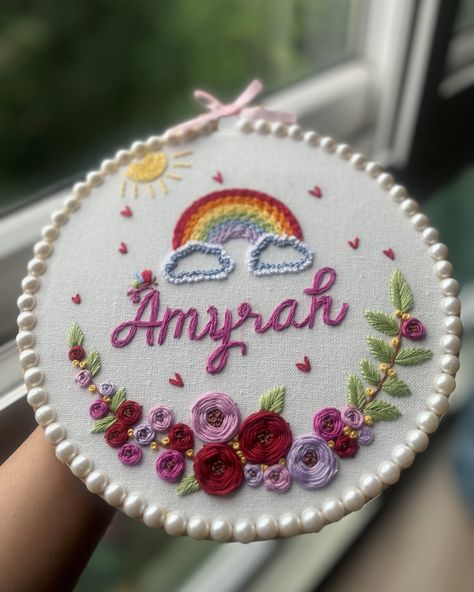 Give a precious gift to your loved ones to cherish forever personalised with their names and some pretty flowers, embroidered beautifully. 🌼💖 Available in three sizes, they’re perfect for wall hanging or place them with a cute stand on your table corners. ❤️❤️��❤️ Sizes - 10 inches, 8 inches, 6 inches Colours - indefinite [embroidery hoop | personalised hoop | hand embroidery | handmade | anniversary hoop | birthday hoop | birthday hoop | name hoop | wedding hoop | tangled threads | viral... Couple Hoop Embroidery, Embroidery Couple, Hoop Crafts, Birthday Embroidery, Embroidery Hoop Crafts, Wedding Hoop, Flowers Embroidered, Name Embroidery, Hoop Embroidery