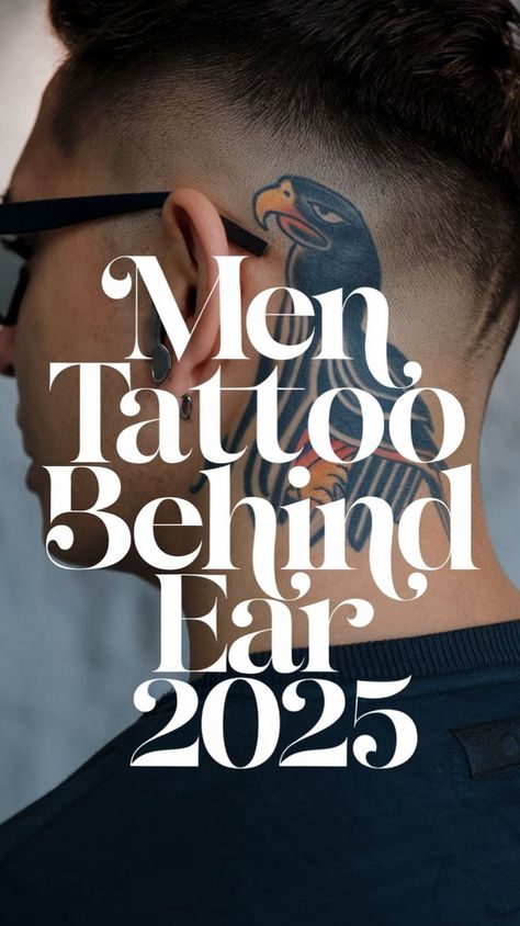 Tattoo Locations Men, Behind Neck Tattoo Men, Behind The Ear Tattoo Men, Outkast Tattoo, Small Neck Tattoos Men, Ear Tattoo Men, Tattoo Behind Ear Men, A Name Tattoo, Tattoos Red Ink