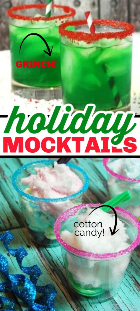 Grinch Non Alcoholic Drinks, Christmas Drinks Recipes Nonalcoholic, Grinch Juice For Kids, Grinch Drink Non Alcoholic, Fun Christmas Drinks Nonalcoholic, Cold Christmas Drinks Nonalcoholic, Fun Kids Christmas Drinks, Grinch Mocktail Recipe, Cute Christmas Drinks For Kids