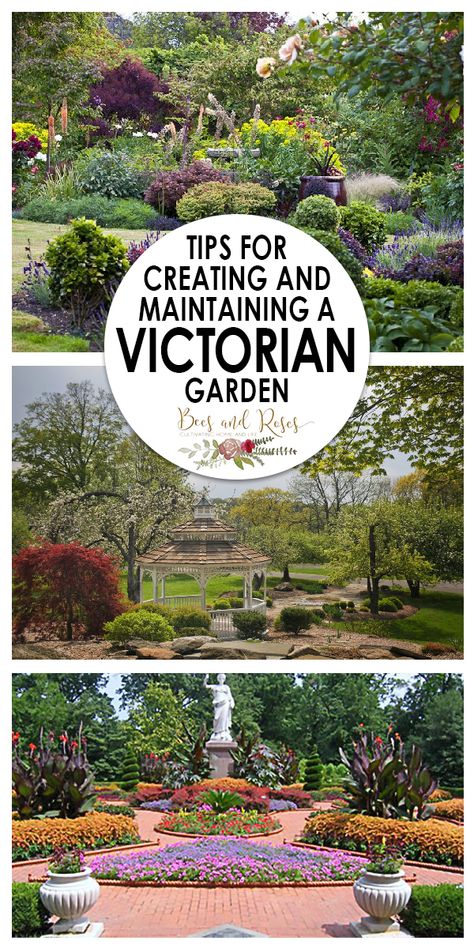 Victorian Landscaping, Victorian Garden Ideas, Victorian Backyard, Garden Tips And Tricks, Victorian Front Garden, Garden Victorian, Maze Garden, Victorian Gardens, Estate Garden