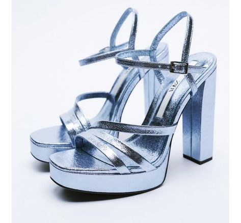 Wood Platform Heels, Dr Shoes, Strappy Platform Sandals, Zara Heels, Charlotte Gainsbourg, Ankle Strap Shoes, Platform Heels Chunky, Aesthetic Shoes, Platform Sandals Heels