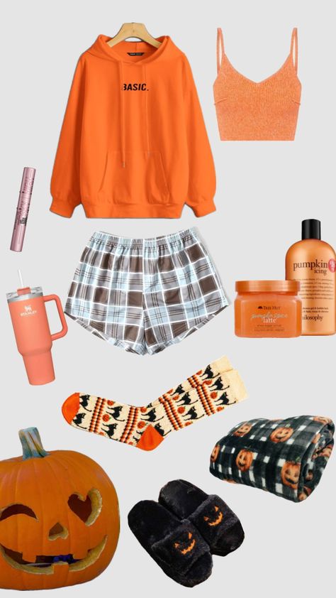 Outfit Ideas Pajamas, Casual Halloween Outfits, Cute Middle School Outfits, Pajamas Shorts, Preppy Fall Outfits, Pajama Outfit, Boo Basket, Preppy Fall, Fall Fit