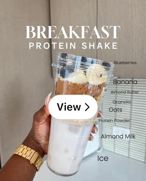 Lemon8 · Breakfast shakes  · @Kendy Nicole✨ Breakfast Protein Shake, Breakfast Protein Shake Recipes, Chef Lifestyle, Juice Truck, Cafe India, Breakfast Shakes Protein, Breakfast Shake, Protein Shake Recipe, Workout Meals