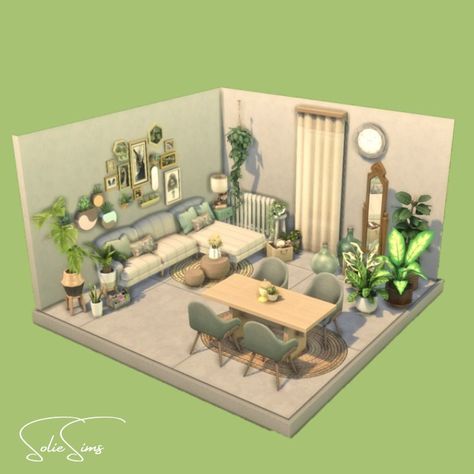 Sims 4 Cottagecore Living Room, Some 4 House Layout, Sims 4 Living Room Ideas No Cc Base Game, Sims 4 Plant House, Sims 4 Dog Park, Sims 4 Small Living Room, Living Room Ideas Sims 4, Sims Storyline Ideas, Sims 4 Cozy House