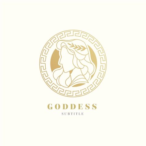 Goddess Logo Design, Skincare Logo Design, Athena Symbol, Goddess Logo, Goddess Illustration, Zodiac Constellation Art, Logo Design Women, Hermes Logo, Baby Logo Design