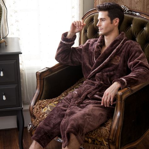 Bathrobe Photoshoot, Mens Silk Robe, Sleeping Man, Winter Robes, Cotton Bathrobe, Gown Pictures, Bathrobe Men, Lycra Men, Men's Robes