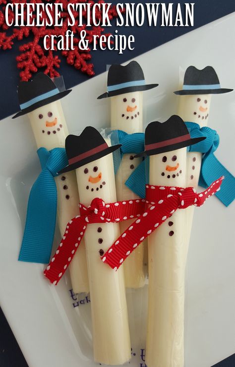 Christmas Snacks Easy, Diy Christmas Treats, Healthy Holiday Treats, Cheese Stick, School Christmas Party, Treats For Kids, Hat Template, Printable Snowman, String Cheese