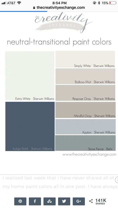 Transitional Paint Colors, Mindful Gray Sherwin Williams, Sherwin Williams Extra White, Blue Bathroom Vanity, Mindful Gray, Indigo Batik, Dream Bath, Sherwin Williams Colors, Paint Color Inspiration