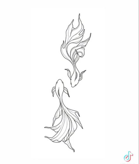 Fighter Fish Tattoo, Beta Fish Tattoo Design, Beta Fish Tattoo, Betta Fish Tattoo, Beta Fish, Fish Tattoo, Fine Line Tattoos, Line Tattoos, Betta Fish