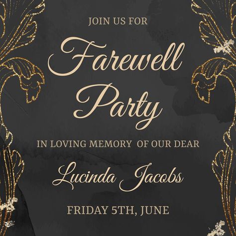 Farewell Party invitation template, aesthetic flower graphic for social media post psd | premium image by rawpixel.com / Adjima Party Invite Template Aesthetic, Invitation Template Aesthetic, Farewell Invitation Card, Farewell Invitation, Farewell Party Invitations, Farewell Party, Digital Invitations Wedding, Farewell Parties, Aesthetic Flower