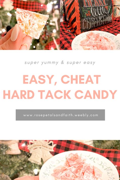 Hard Tack Candy Recipe, Hard Tack Candy, Cinnamon Hard Candy, Hard Tack, Campfire Cake, Christmas Craft Show, Cinnamon Candy, Candy Recipe, Candy Recipes Homemade