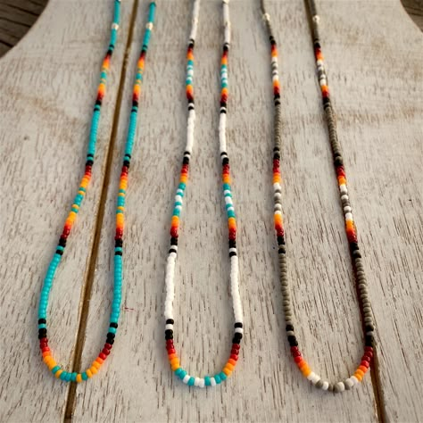 These beautiful chokers are 12 inches with extensions chain. Claw clamp. And seed beads. Made to order. Western Chokers, Western Fashion Jewelry, Simple Beaded Necklaces, Western Bracelets, Cowgirl Accessories, Country Jewelry, Beautiful Chokers, Making Necklaces, Beaded Jewelry Necklaces