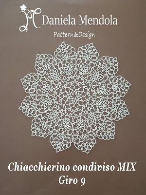 Tatting sharing MIX: round 9 - Shared chat MIX: round 9 Tatting Patterns Free, Shuttle Tatting Patterns, Tatting Tutorial, Needle Tatting, Pattern Pictures, Tatting Lace, Tatting Patterns, Doily Patterns, Beautiful Crochet