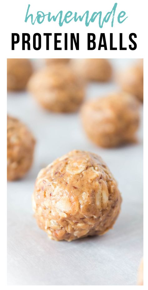 These homemade protein balls are make ahead, healthy, delicious, and no bake!! You will love these tasty snacks that are filling & energizing!! #easy #makeahead #nobake #freezerfriendly | happymoneysaver.com Homemade Protein Balls, No Bake Protein Balls, Happy Money Saver, Weekday Recipes, Freeze Ahead Meals, Protein Balls Healthy, Healthy Fridge, Best Freezer Meals, Foil Packet Dinners