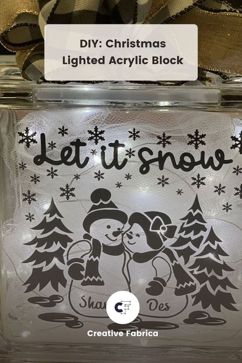 Christmas Lighted Acrylic Block, white snowman, let it snow, christmas crafts diy christmas gifts christmas crafts for kids diy christmas ornaments diy christmas decorations christmas wreaths homemade christmas gifts christmas diy easy christmas crafts diy ugly christmas sweater christmas art christmas card ideas christmas cards handmade christmas crafts diy christmas wreaths diy christmas ornaments homemade kids christmas crafts christmas crafts for toddlers christmas Lighted Glass Blocks Diy, Christmas Glass Blocks, Glass Block Shower, Decorative Glass Blocks, Glass Block Crafts, Lighted Glass Blocks, Diy Christmas Lights, Christmas Blocks, Christmas Gifts To Make