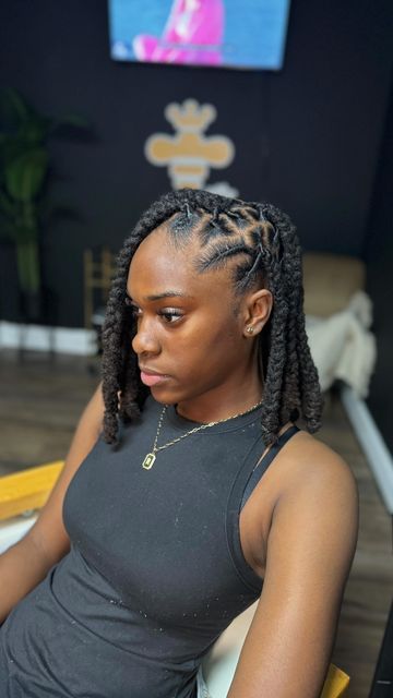 Plaits On Locs, Loc Plaits Styles, Loc Plaits, Locs Plaits, Exercise Hairstyles, Loc Tutorials, Loc Curls, Locs Bob, Loc Bob