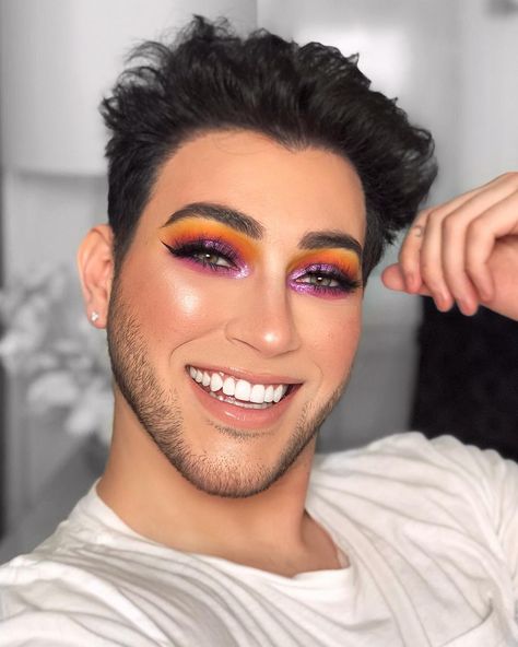 Mens Eyeshadow Looks, Wolverine Eye Makeup, Wolverine Hair, Manny Mua Makeup, Mud Makeup, Manny Mua, Famous Makeup Artists, Birthday Makeup, Male Makeup