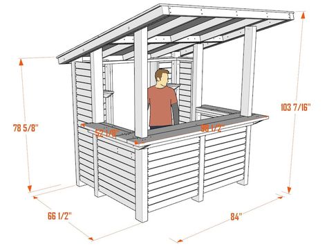 Diy Backyard Bar Plans, Diy Patio Bar Ideas, Portable Outdoor Bar, Diy Outdoor Bar Plans, Rustic Outdoor Bar, Bar Outdoor Design, Outdoor Bar Plans, Patio Shades, Kids Yard