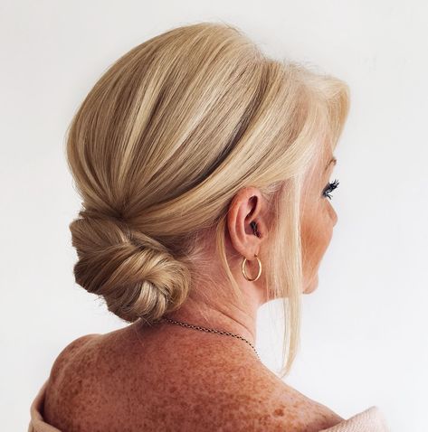 Image 1 of 1 Mother Of The Bride Hair French Twist, Mother Of The Bride Chignon, Up Do Mother Of The Bride, Updo For Mother Of Bride, Mother Of Bride Hairdo, Mother Of Bride Hairstyles Short, Mother Of The Bride Updo Hairstyles, Mother Of The Bride Hair Updo, Brides Hairstyles Medium Length