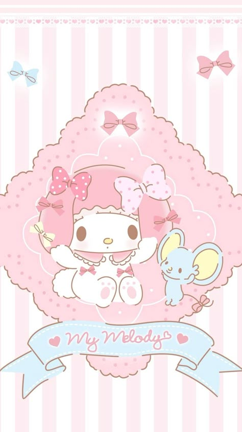 My Melody Phone, Sanrio Wallpapers, Melody Wallpaper, Japanese Poster Design, My Melody Wallpaper, Cute Galaxy Wallpaper, Hello Kitty Drawing, Sanrio Wallpaper, Hippie Wallpaper