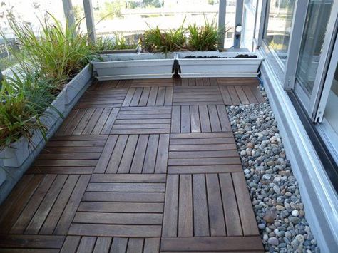 Balcony Tiles Ideas, Tile Balcony, Indian Balcony Decor Ideas, Balcony House Second Story, Ikea Patio, Flat Renovation, Balcony Tiles, Patio Decking, Modern Water Feature