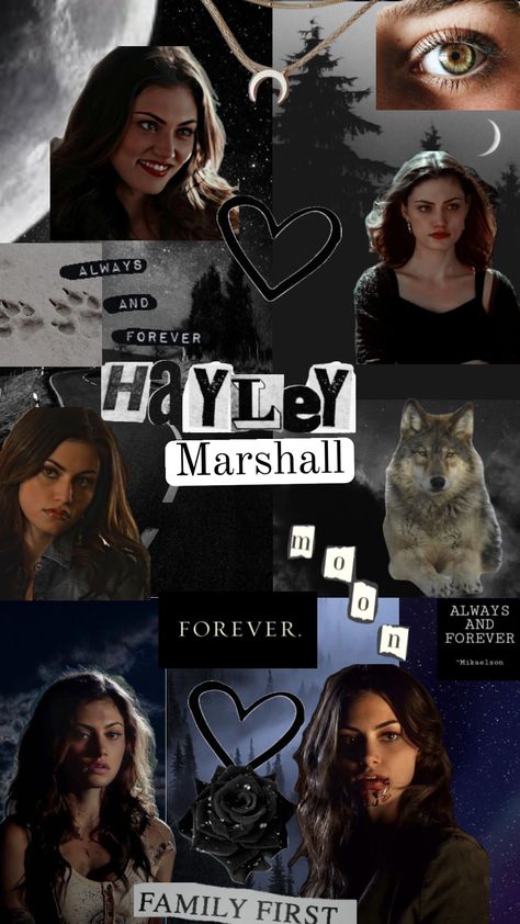 #hayleymarshall #tvdu#tvd#hayley#theoriginals #wolf#mikaeslon#family#aesthetic Marshall Wallpaper, Hayley The Originals, Tvd Quotes, Supernatural Movies, Family Aesthetic, Hayley Marshall, Punk Makeup, The Vampire Diaries 3, Iconic Movie Posters