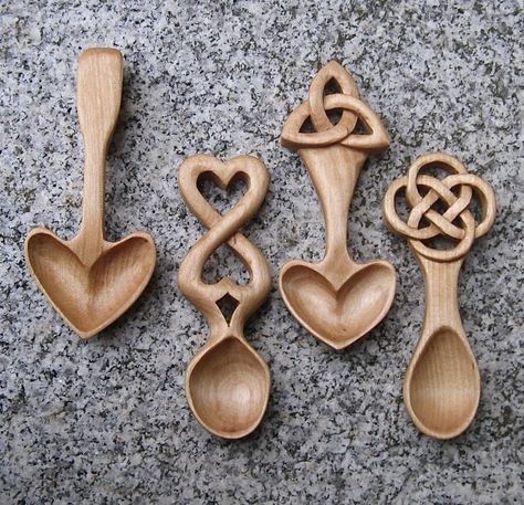 Celtic Knots and Welsh Spoons | Wooden Crosses Celtic Knot Wood Carving, Celtic Wood Carving, Welsh Spoons, Wooden Spoon Carving, Welsh Love Spoons, Hand Carved Wooden Spoons, Wood Spoon Carving, Love Spoons, Carved Spoons