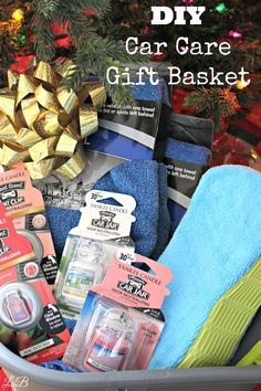 Finding a gift for the car lover in your family just got a whole lot easier! Assemble an awesome car care gift basket - they'll love it! See what I put into my car care gift basket on the blog today: http://lifesabargain.net/diy-car-care-gift-basket/ #LoveAmericanHome ad Car Gift Basket, Raffle Basket, Boyfriend Gift Basket, Car Accessory Gifts, Raffle Baskets, Personalised Gifts For Friends, Diy Gift Baskets, Diy Gifts For Boyfriend, Car Gifts