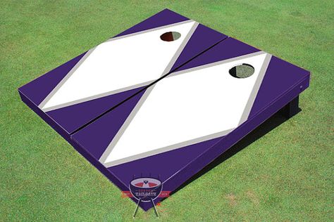 Custom Cornhole Boards, Cornhole Game, Cornhole Board, Corn Hole, Cornhole Bags, Duck Cloth, Lawn Games, Turquoise And Purple, Discover Card