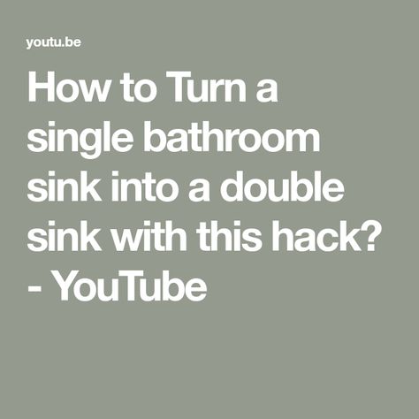 Single Bathroom Sink, Diy Bathroom Sink, Bathroom Sink Diy, Bathroom Repair, How To Split, Trough Sink, Single Sink Vanity, Double Bowl Sink, Bathroom Counters