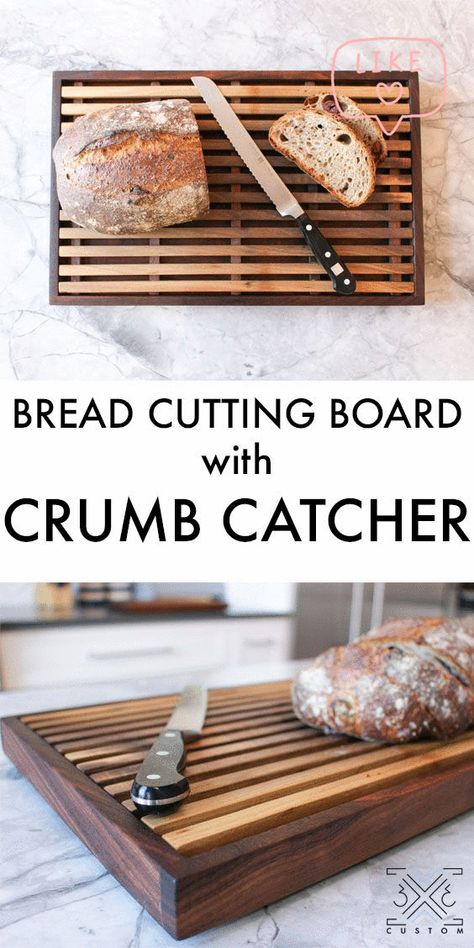 Diy Wood Projects For Kitchen, Diy Bread Board, One Board Wood Projects, Bread Board Ideas, Useful Wood Projects, Little Wood Projects, Wood Bread Board, Old Wood Projects, Bread Boards