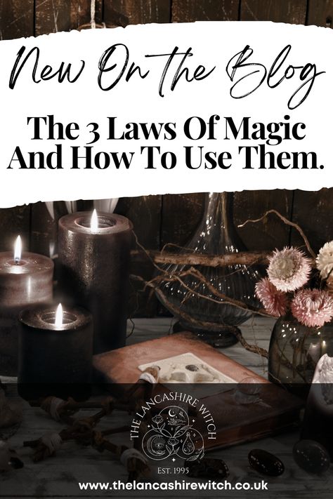 The 3 Laws Of Magic And How To Use Them with The Lancashire Witch / Traditional Witchcraft / British Folk Magic Laws Of Magic, Witch Tips, Traditional Witchcraft, Healing Room, Wiccan Magic, Witch Spirituality, Folk Magic, Wiccan Spell Book, Witchy Crafts