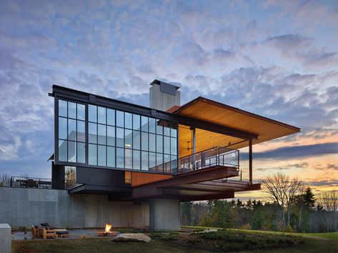 Kundig Architecture, Mini Chalet, Olson Kundig, Contemporary Houses, Weathering Steel, Architecture Residential, Steel Windows, Design Door, Wallpaper Magazine