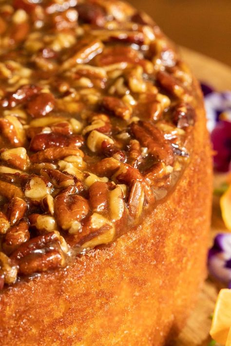 Toffee Pecan Caramel Cake, Coffee Pecan Cake, Caramel Cake Topping, Georgia Pecan Cake, Pecan Cake Recipes Homemade, Caramel Pecan Pound Cake, Upside Down Caramel Pecan Cake, Banana Pecan Caramel Cake, Pumpkin Pecan Cake