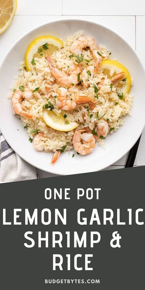 Shrimp And Rice Dinner Recipes, Shrimp And Lemon Recipe, Easy Shrimp Rice Recipes, Shrimp With Rice Recipes Easy, Shrimp Recipe With Rice, Rice To Go With Shrimp, White Rice With Shrimp, Rice Recipes With Shrimp, Shrimp With White Rice