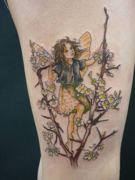 Flower Fairy Tattoo, Pixie Flower, Tattoo Fairy, Pixie Tattoo, Fairy Tattoos, Art Deco Tattoo, Art Nouveau Tattoo, Fairy Tattoo Designs, Fantasy Tattoos