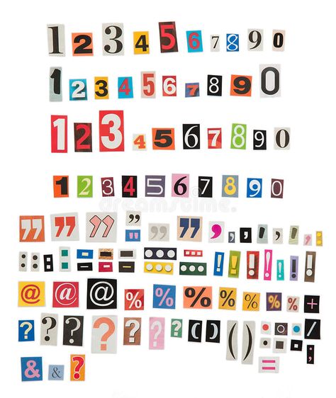 Newspaper numbers and symbols. Against white background , #ad, #numbers, #Newspaper, #symbols, #background, #white #ad Newspaper Numbers, Letter Collage, Alfabet Font, Magazine Collage, Scrapbook Printing, Summer Scrapbook, Scrapbook Book, Collage Kit, Scrapbook Stickers Printable