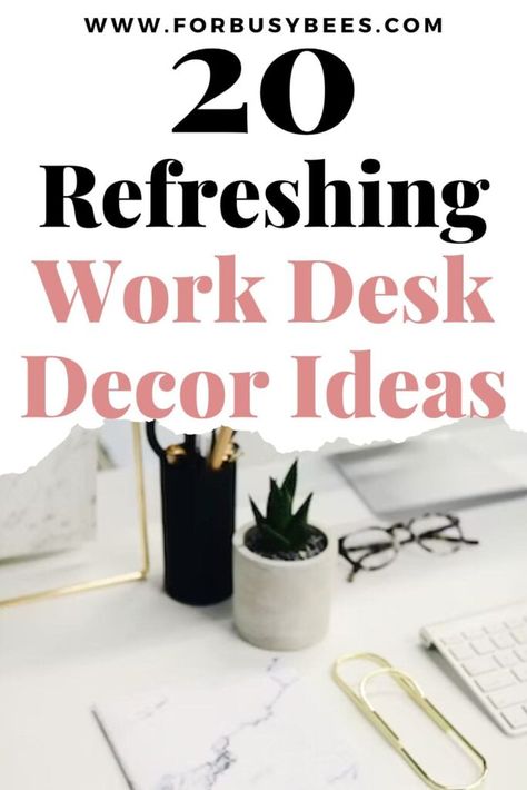 Work Desk Decor Ideas, Work Cubicle Decor Ideas, Desk Decor Ideas Office Cubicle, Office Cubicle Decorating Ideas, Desk Decor Ideas Office, Work Office Decor Ideas, Small Work Desk, Work Cubicle Decor, Desk Decor Ideas