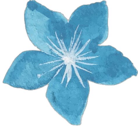 Blue Flower, Painting Ideas, White Background, Blue, White