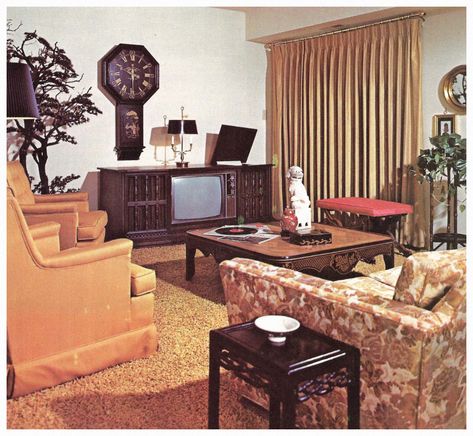 1960s Interior Design, 1970s Living Room, 1960s Living Room, 1960s Interior, 70s Living Room, Giki Tiki, Furniture Placement Living Room, Retro Living Room, 1960s Home