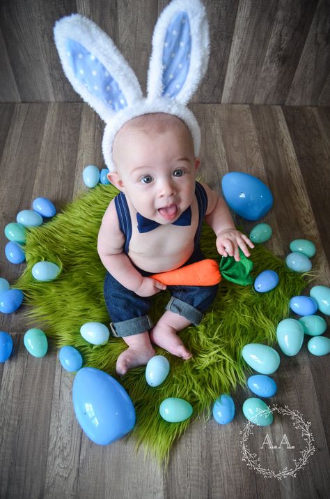 1st Easter Photoshoot, Easter Baby Pictures Boy, Twin Easter Pictures, 6 Month Easter Pictures, Easter Infant Photoshoot, Easter Infant Photos, Easter Baby Photoshoot Boy, Easter Baby Boy Photoshoot, Diy Baby Easter Pictures