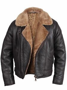 Mens Genuine Sheepskin World War Flying Cockpit B3 Black Bomber Leather Jacket | eBay Flying Jacket, Fur Leather Jacket, Sheepskin Jacket, Men's Leather Jacket, Real Leather Jacket, Sheep Leather, Shearling Jacket, Leather Jacket Men, Fur Jacket