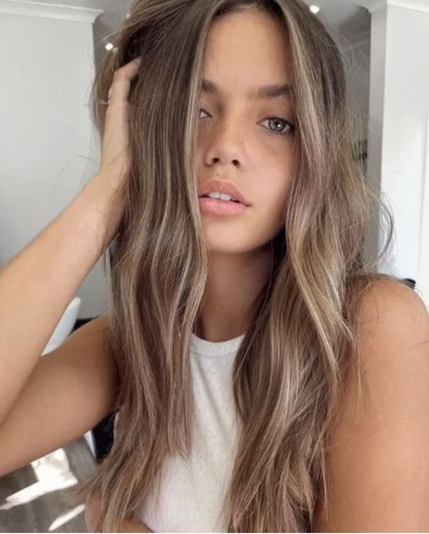 Cool Undertone Balayage, Light Brown Hair With Definition, Light Brown Hair Neutral Skin, Blonde Highlights In Medium Brown Hair, Light Brunette Hair Fair Skin, Neutral Beige Balayage, Natural Ash Brown Hair With Highlights, Smokey Light Brown Hair, Muted Light Brown Hair